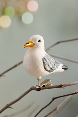 Seagull Glass Clip Ornament