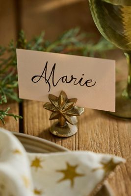 Golden Star Place Card Holders, Set of 4