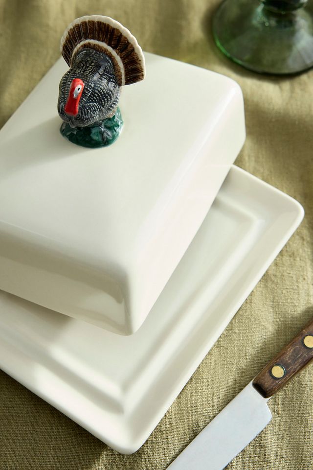 Turkey Stoneware Butter Dish #1