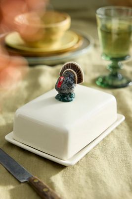 Turkey Stoneware Butter Dish