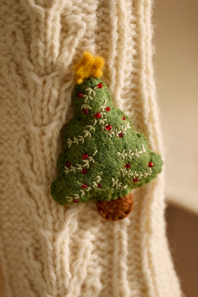 Holiday Icon Knitted Wool Stocking #1