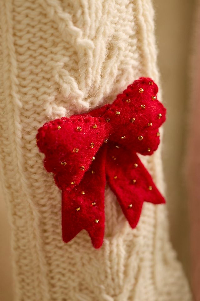 Holiday Icon Knitted Wool Stocking #2