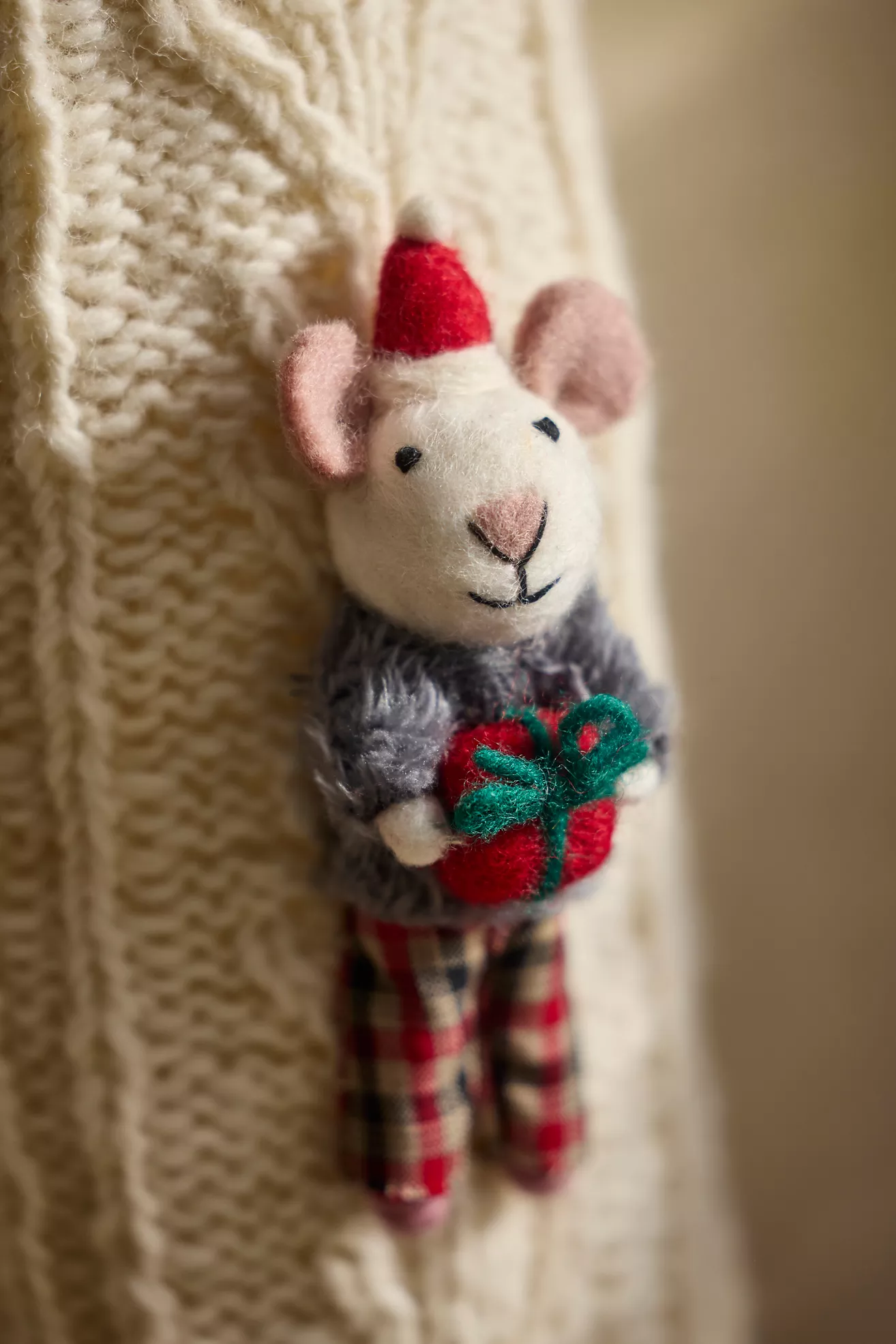 Terrain Felt Critter Knitted Wool Stocking - thumbnail 2