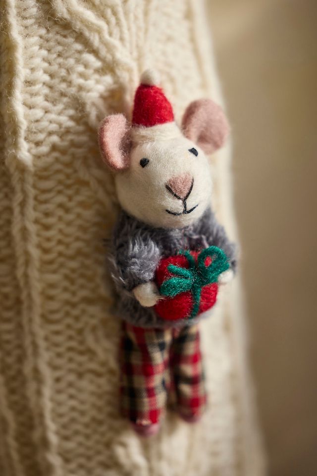 Felt Critter Knitted Wool Stocking #1