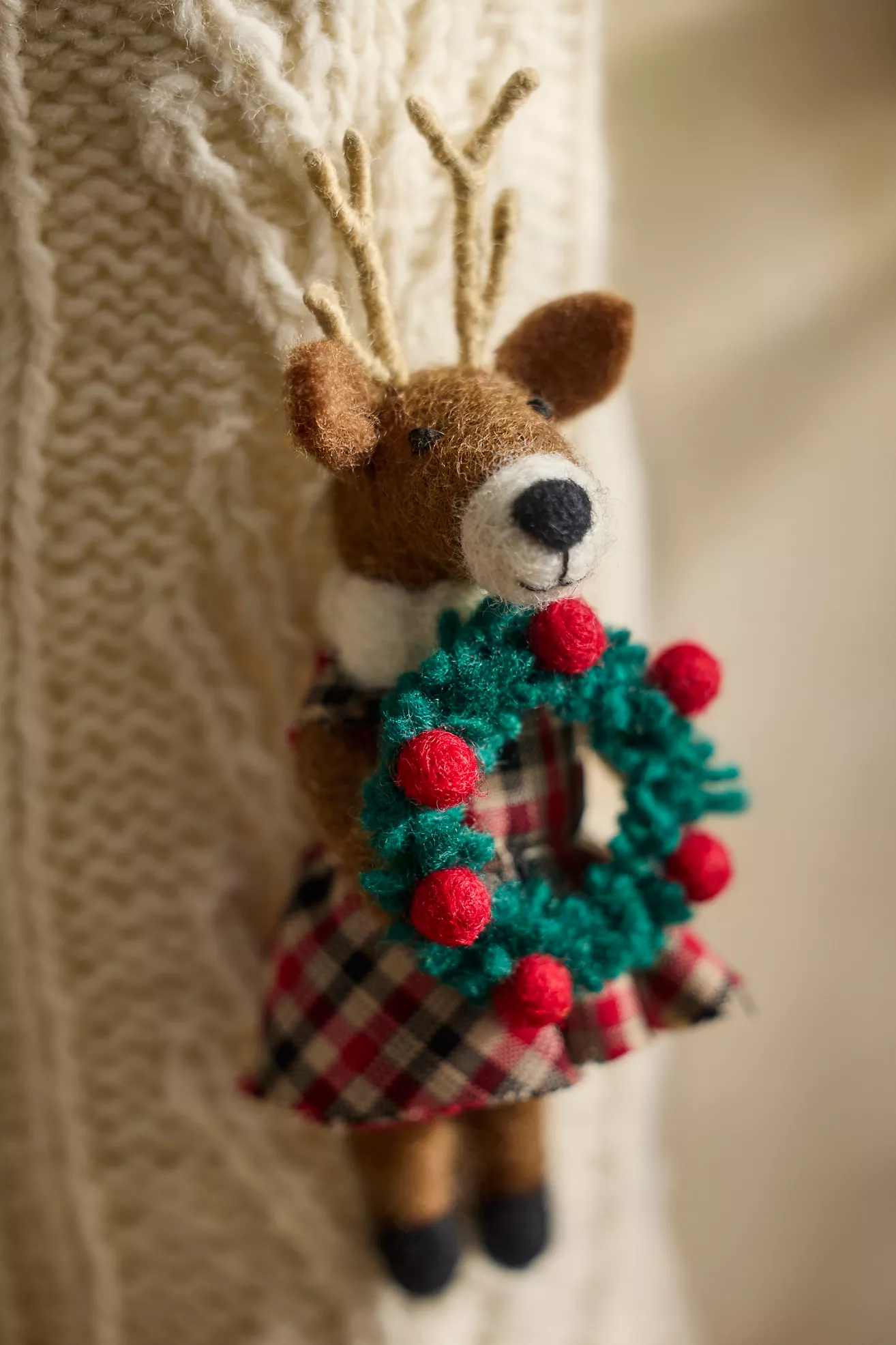 Terrain Felt Critter Knitted Wool Stocking - thumbnail 4