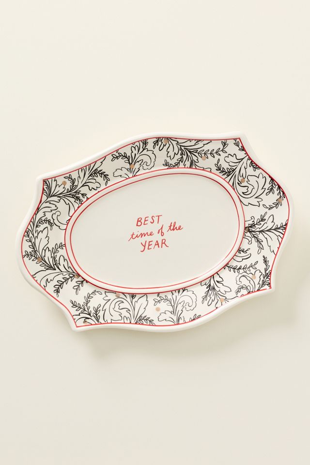 Molly Hatch Stoneware Holiday Platter #1