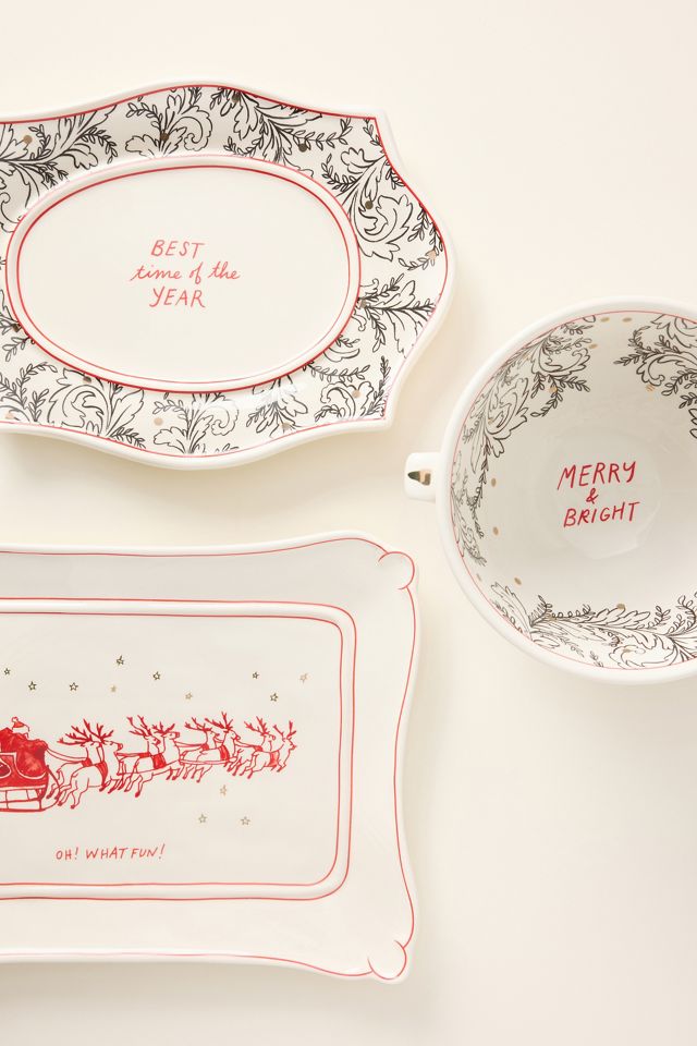 Molly Hatch Stoneware Holiday Platter #3