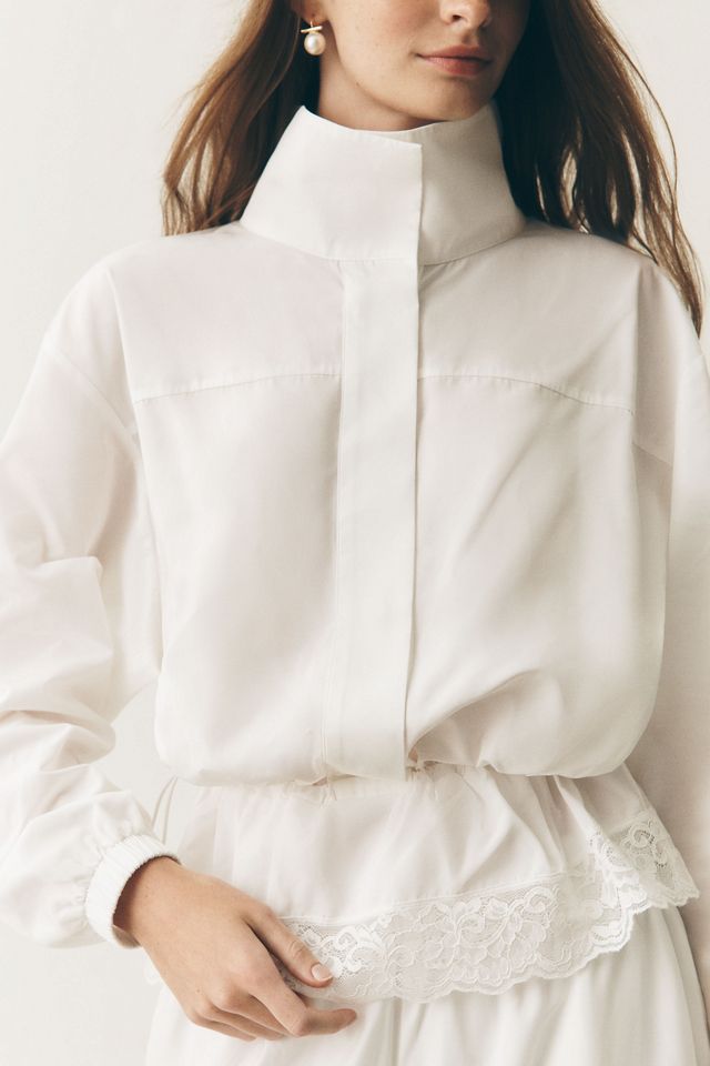 Mare Mare Lace-Trim Windbreaker #1
