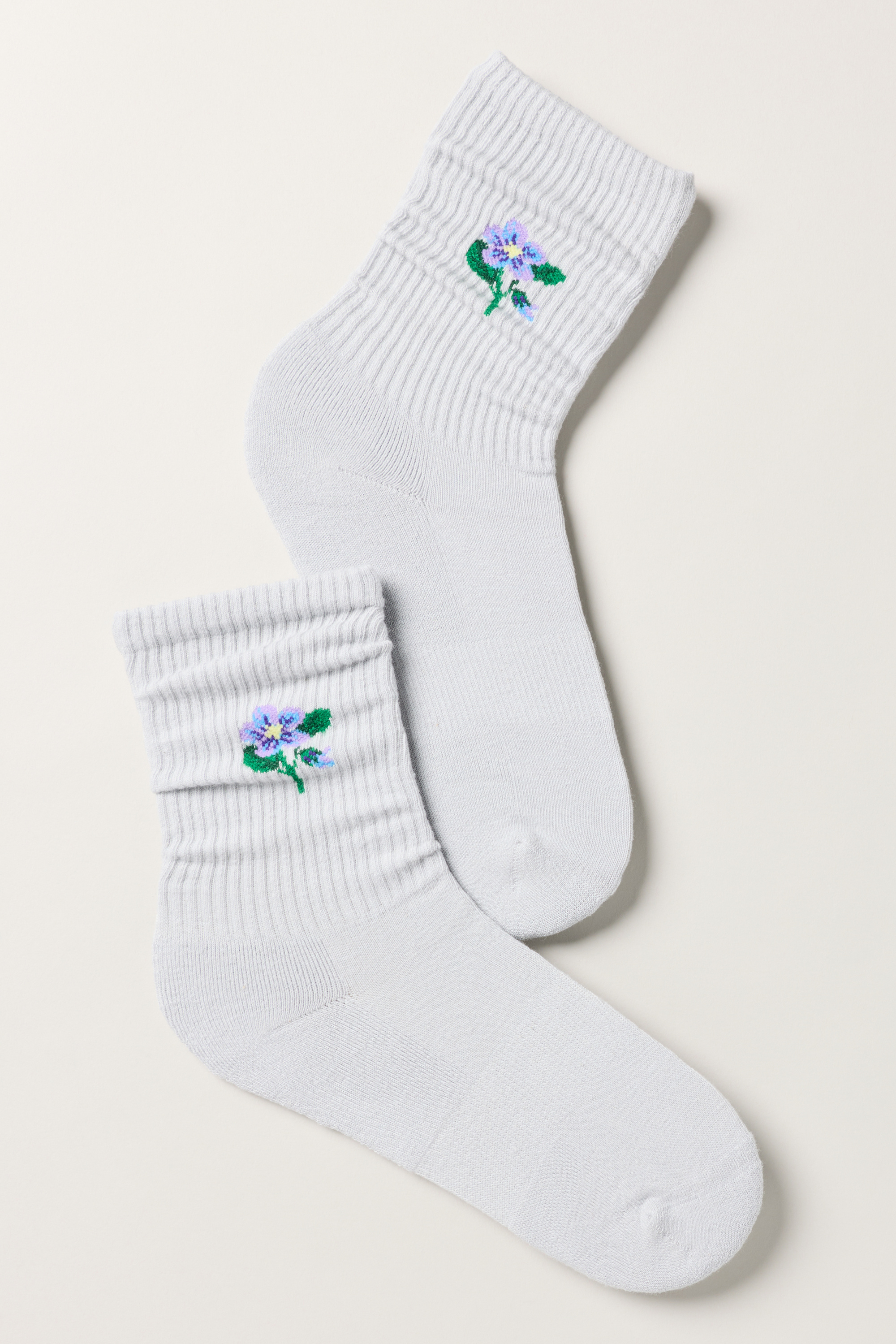 Flower Icon Crew Socks - Image 1