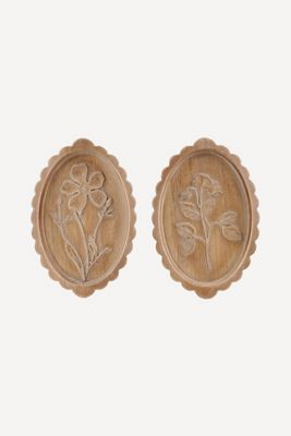 Scalloped Floral Wood Gallery Wall Charm