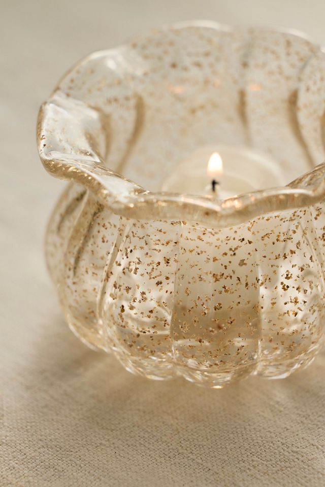 Gold Glass Votives, Set of 2 #1