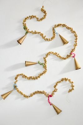 Golden Jingle Bells Garland