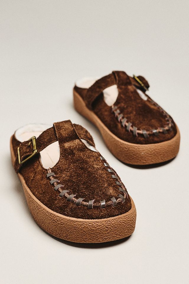 Intentionally Blank Textmsg Suede & Shearling Clog #1