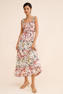 kachel floral bias cut dress Floral Bias Cut Dress