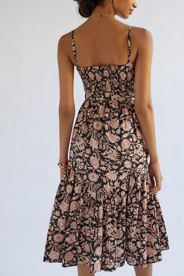 Lusana Floral Midi Dress #2