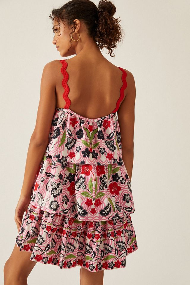 Maeve Tiered Printed Mini Dress #2