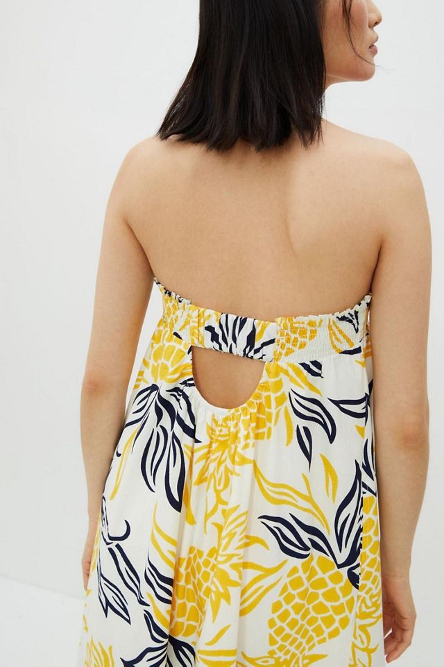 Pineapple Flounced Maxi Dress #1