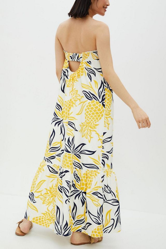 Pineapple Flounced Maxi Dress #3