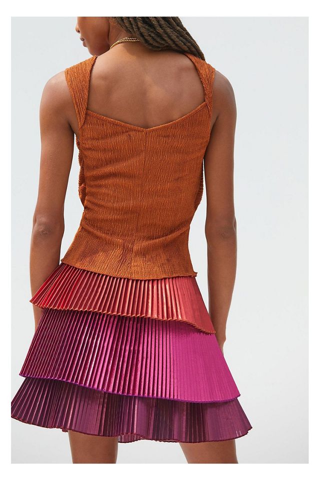 Sunday in Brooklyn Twist-Front Shimmer Tank #2