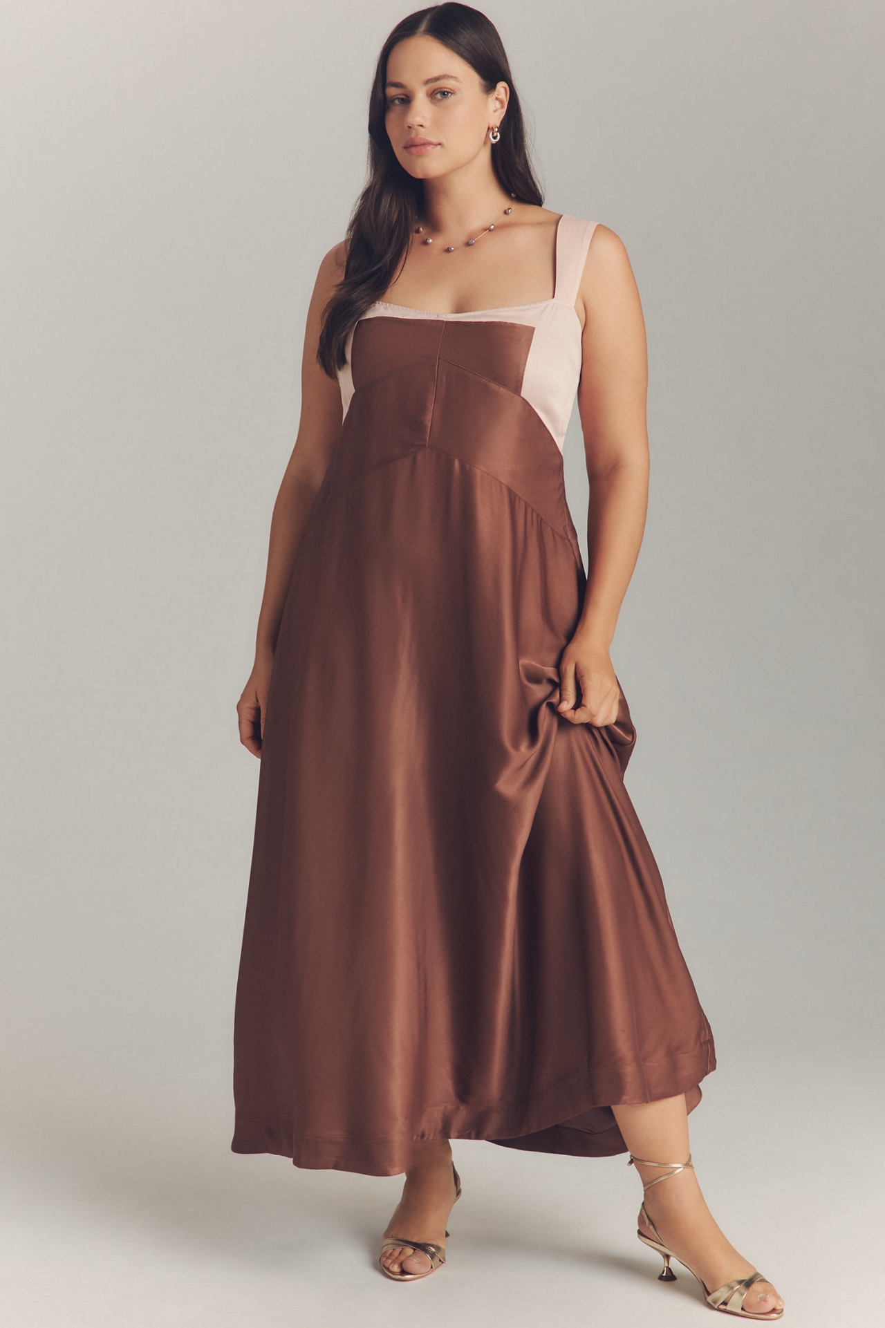 Maeve The Jocelyn Sleeveless Slip Midi Dress