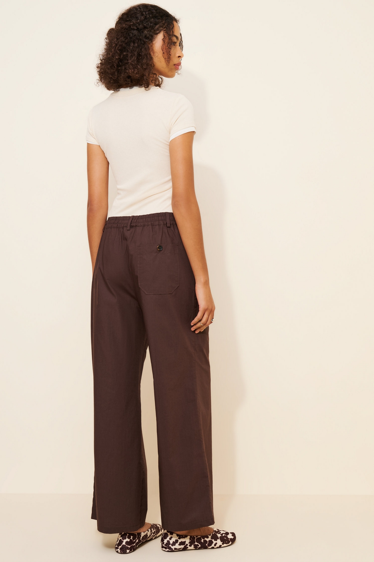 Maeve The Brooklin Poplin Tie-Front Pull-On Pants