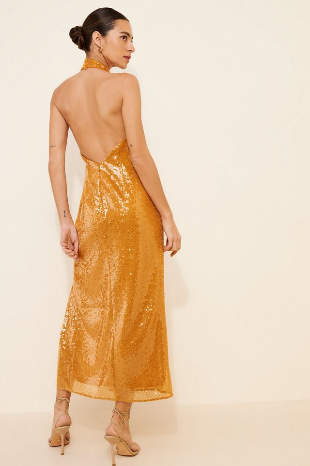sequin midi dress gold Navy Blue Chenille Corset Dress main image 0