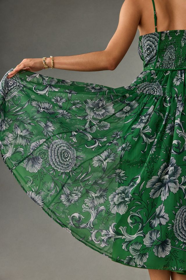 V-Neck Halter Printed Dress | Anthropologie