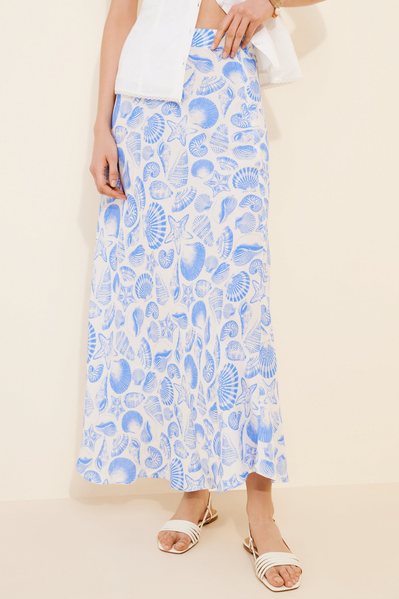 Kachel Printed Maxi Slip Skirt