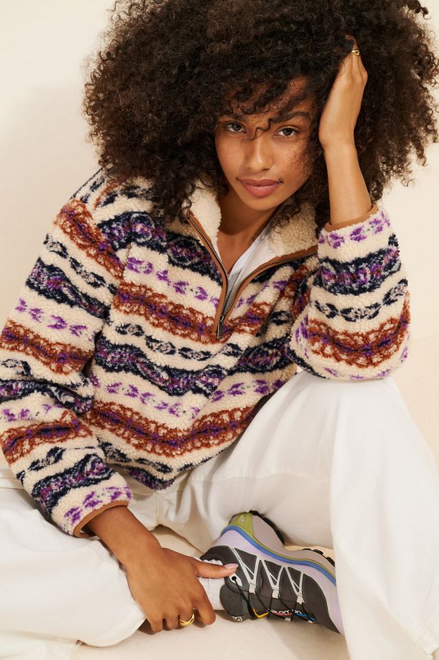RD Style Jack Half-Zip Sherpa | Anthropologie