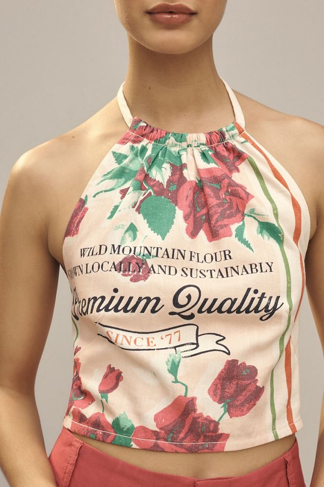 Maeve Sleeveless Printed Halter Top #2