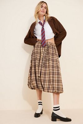 The Frolic Gina Bubble Hem Midi Skirt