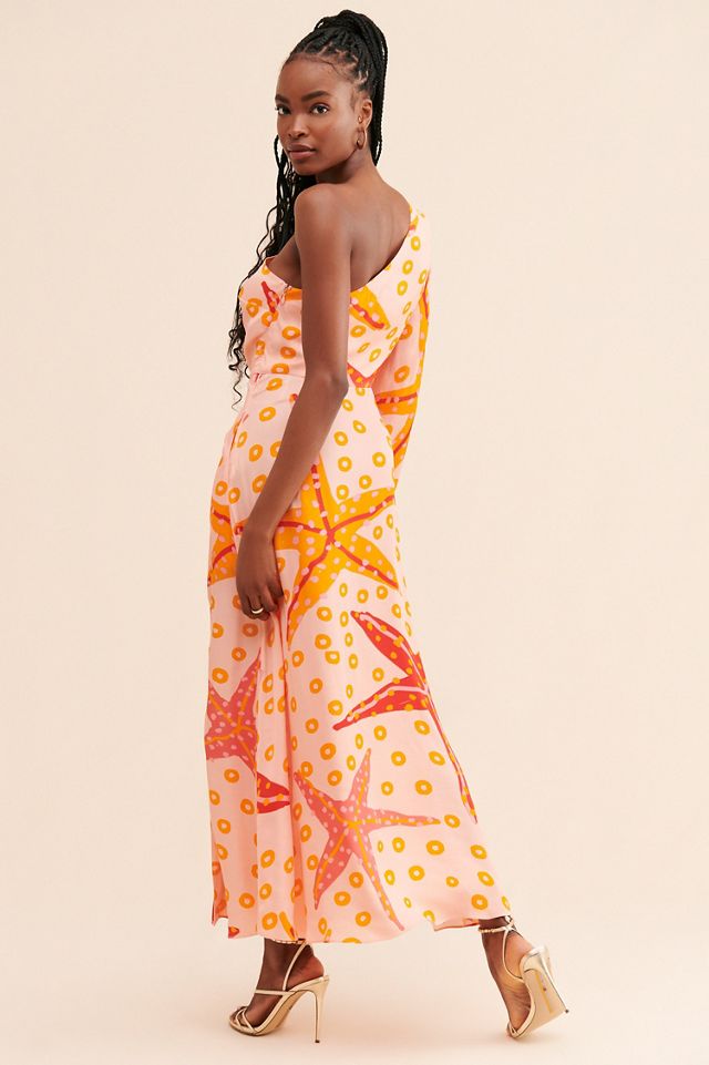 farm rio flounce embroidered maxi dress Farm Rio Artisanal Cut-Out Embroidered Linen Maxi Dress main image 0