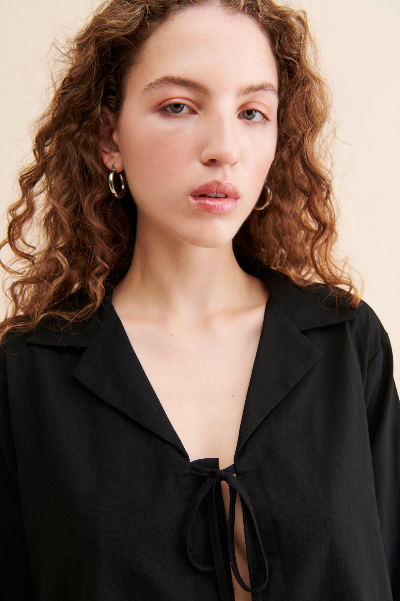 FRENCHMAUVE Juno Tie Front Shirt
