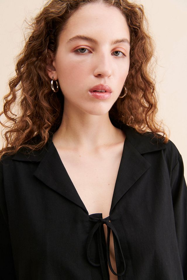 FRENCHMAUVE Juno Tie Front Shirt #2