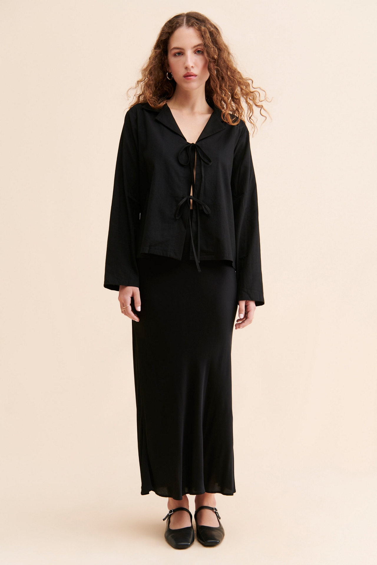 FRENCHMAUVE Juno Tie Front Shirt