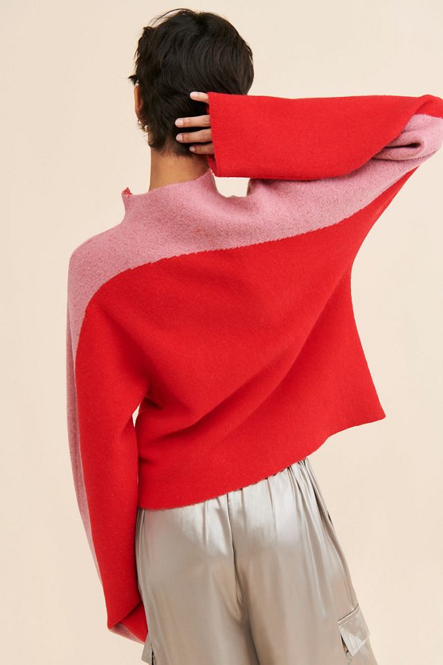 Saemdi Wave Mock Neck Pullover #1