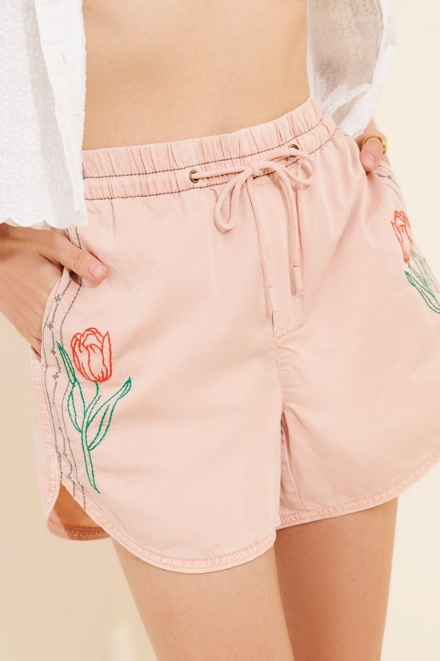 Pilcro Embroidered Woven Shorts #1