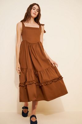 Madewell Madilynn Ruffle Neck Lucie Dress | Anthropologie
