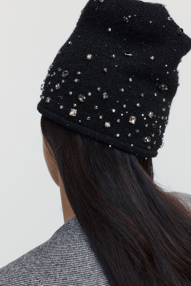 By Anthropologie Cuffless Embellished Beanie #2