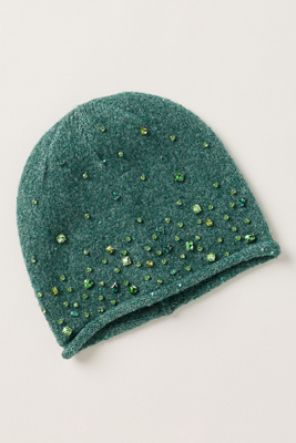 By Anthropologie Cuffless Embellished Beanie