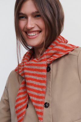 By Anthropologie Striped Triangle Scarf