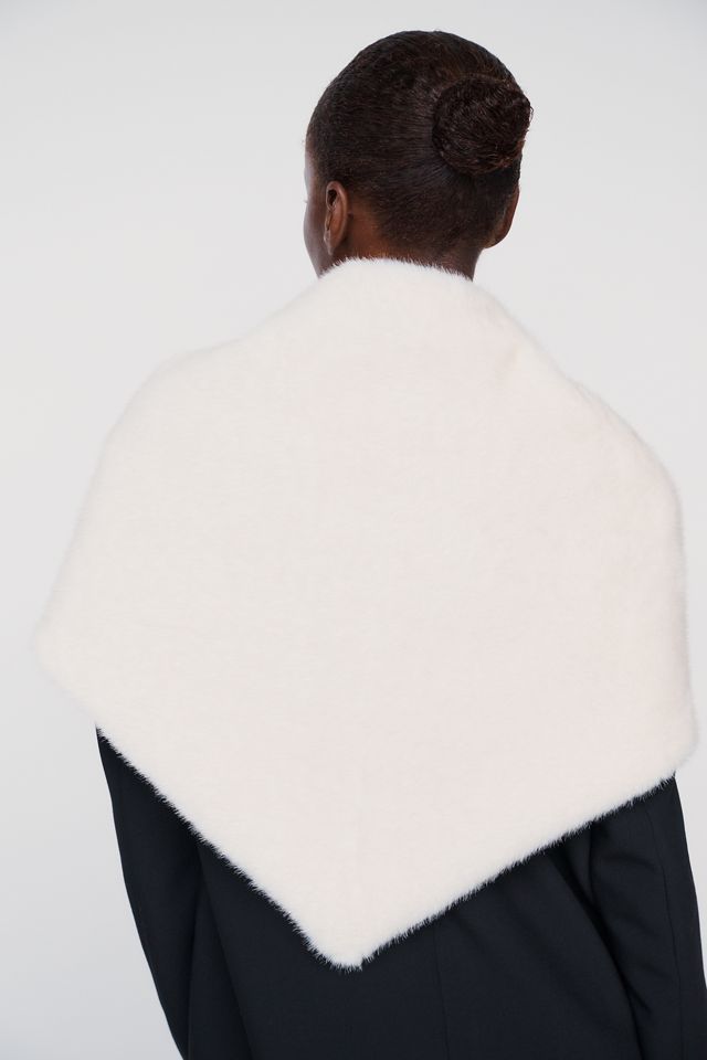 By Anthropologie Triangle Faux Fur Scarf #1