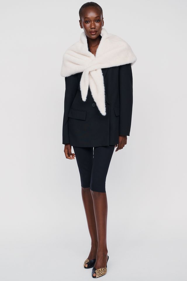 By Anthropologie Triangle Faux Fur Scarf #2