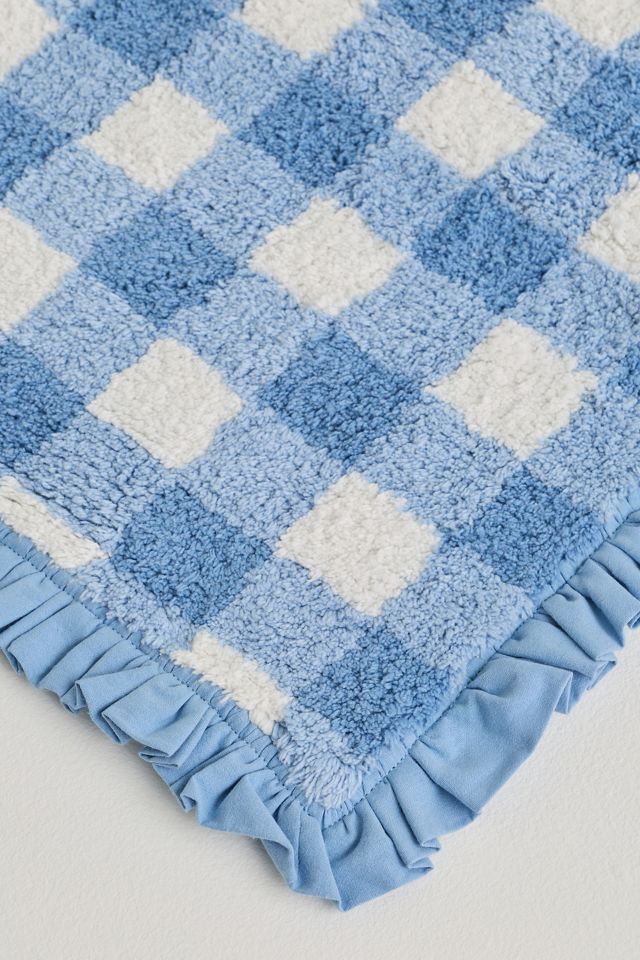 Gingham Cotton Tufted Bath Mat #1