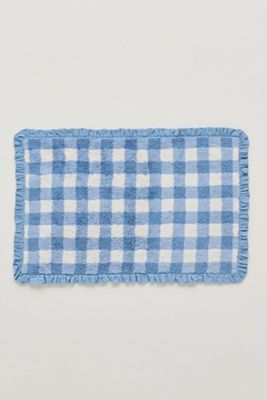 Gingham Cotton Tufted Bath Mat