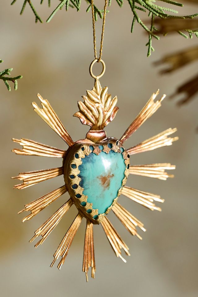 Heart Medallion Ornaments, Set of 2 Rays #1
