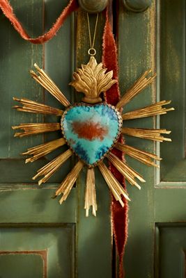 Terrain Heart Medallion Ornament, Rays