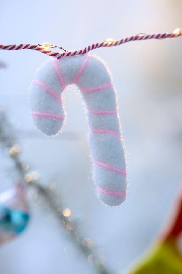 Felt Candy Cane LED Light Strand #1