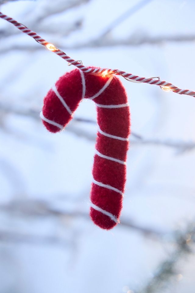 Felt Candy Cane LED Light Strand #2