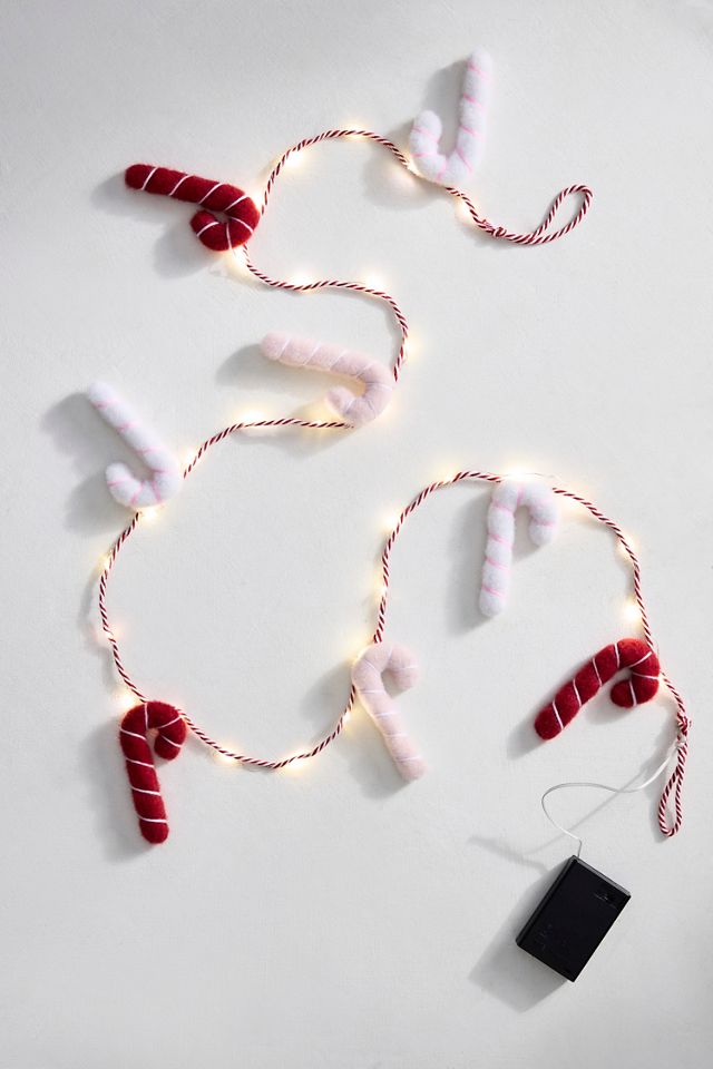 Felt Candy Cane LED Light Strand #2